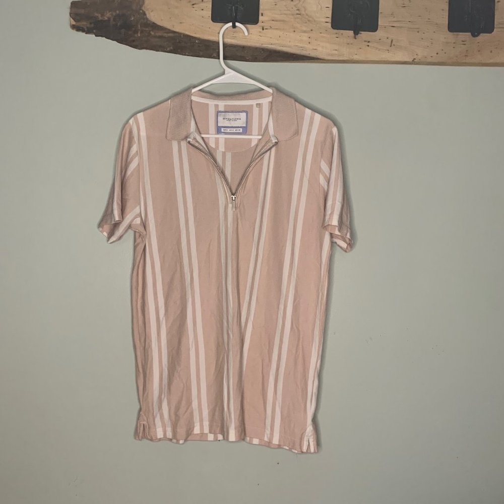 Denim and Flower Casual Stripe Shirt